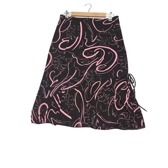 ES.SE Vintage Y2K Midi Skirt Pink & Black Size Large - Picture 5 of 6